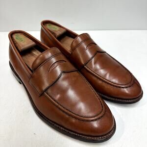VERY GOOD Grant Stone x J. Crew Ludlow Penny Loafer Bench Made Brown 11248